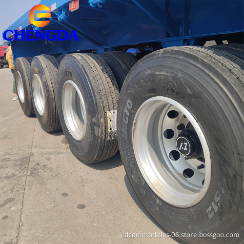 Trailer 4 Axles 60 Tons Container Flatbed Semi Trailer For Sale